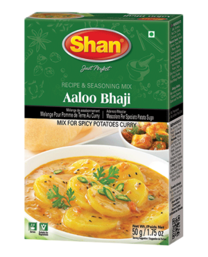 Shan Aaloo Bhaji Aloo Bhaji is best served with puris or parathas. de Shan