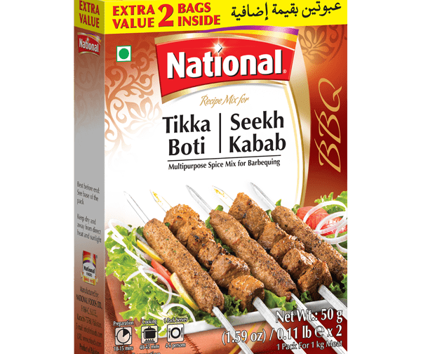 Tikka Boti-Seekh Kabab 100g de National