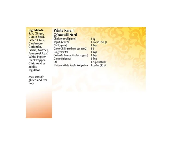 White Karahi 40g de National - Image 4
