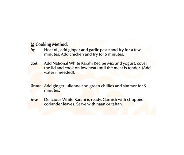 White Karahi 40g de National - Image 3