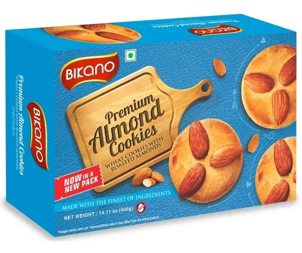 Biscuits cookies indiens amande 200g de Bikano