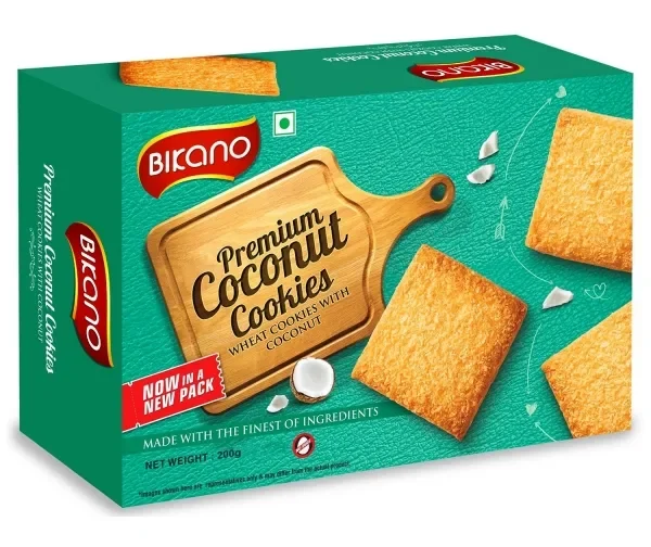 Biscuits cookies indiens noix de coco 200g de Bikano