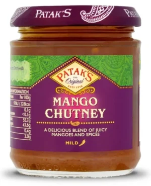 Chutney de mangue douce sauce indienne 340g de Patak&rsquo;s