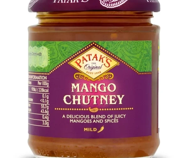 Chutney de mangue douce sauce indienne 340g de Patak&rsquo;s