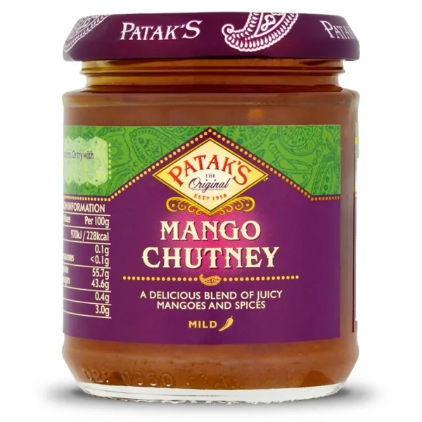 Chutney de mangue douce sauce indienne 340g de Patak&rsquo;s