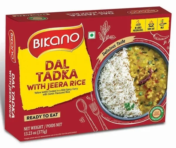 Plat indien lentilles cuisinées Dal tadka 375g de Bikano