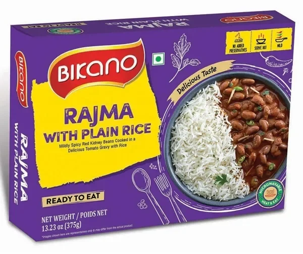 Plat indien Haricots cuisinés Rajma 375g de Bikano