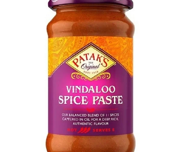 Pâte de curry indienne Vindaloo très épicé 250ml de Patak&rsquo;s
