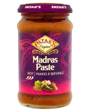 Pâte de curry indienne Madras très épicé 250ml de Patak&rsquo;s