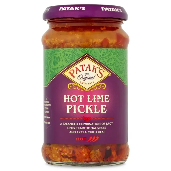 Pickles ou achars indiens au citron très épicé 250ml de Patak&rsquo;s
