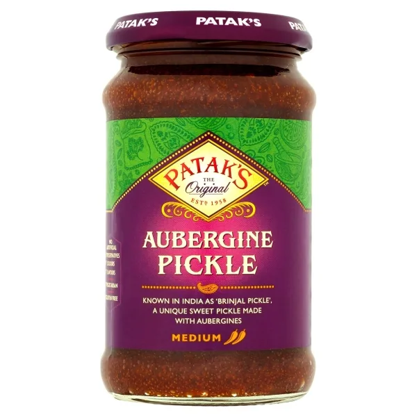 Pickles ou achar indien à l&rsquo;aubergine épicé 250ml de Patak&rsquo;s