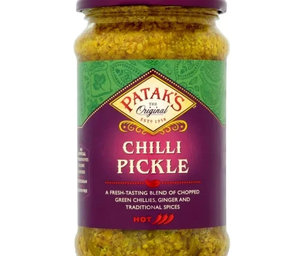 Pickles condiments indiens aux piments très épicé 250ml de Patak&rsquo;s