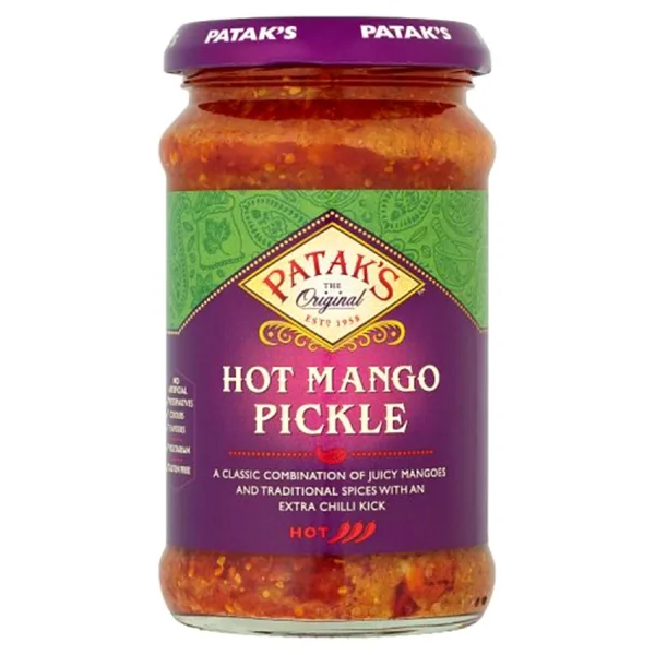 Pickles ou achars indiens à la mangue très épicés 250ml de Patak&rsquo;s