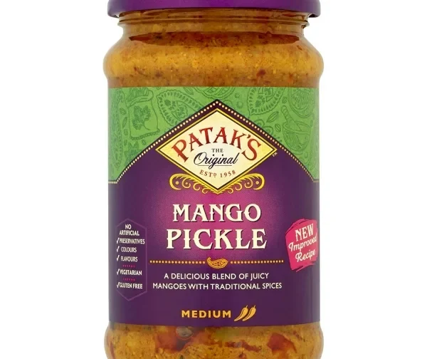 Pickles ou achars indiens à la mangue épicés 250ml de Patak&rsquo;s