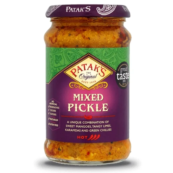 Pickles mélange indien sauce très épicée 250ml de Patak&rsquo;s